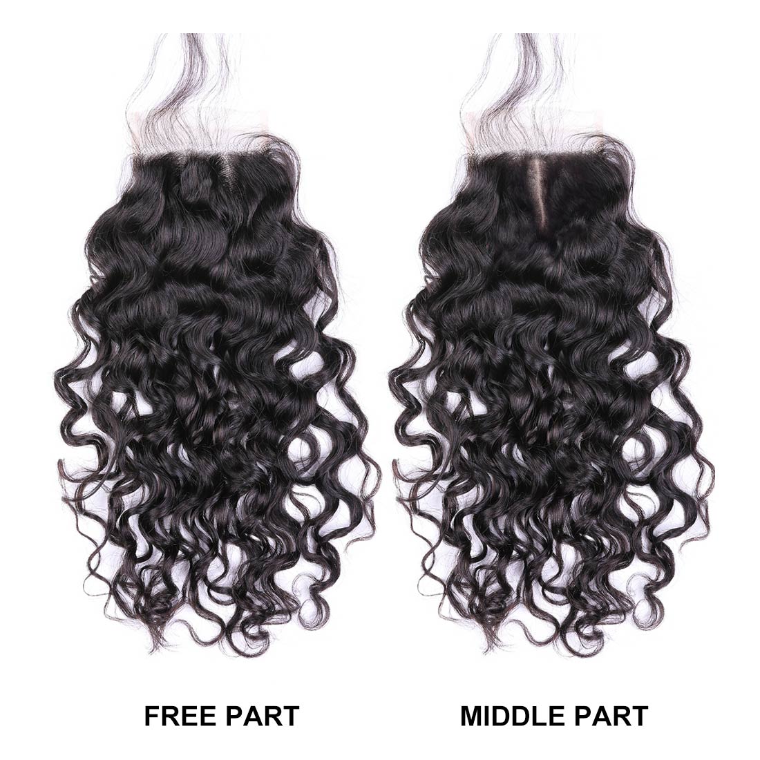 VSHOW HAIR Premium 9A Indian Human Virgin Hair Natural Wave 4 Bundles with Pre Plucked Closure Deal Natural Black - Image 3