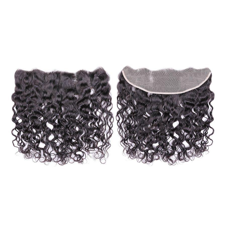 VSHOW HAIR Premium 9A Brazilian Human Virgin Hair Natural Wave 3 Bundles with Pre Plucked 13x4 Frontal Natural Black - Image 6