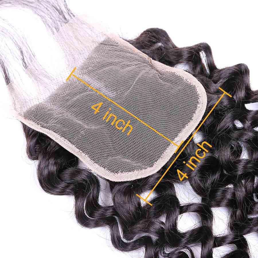 VSHOW HAIR Premium 9A Brazilian Human Virgin Hair Water Wave 4 Bundles with Pre Plucked Closure Deal Natural Black - Image 10
