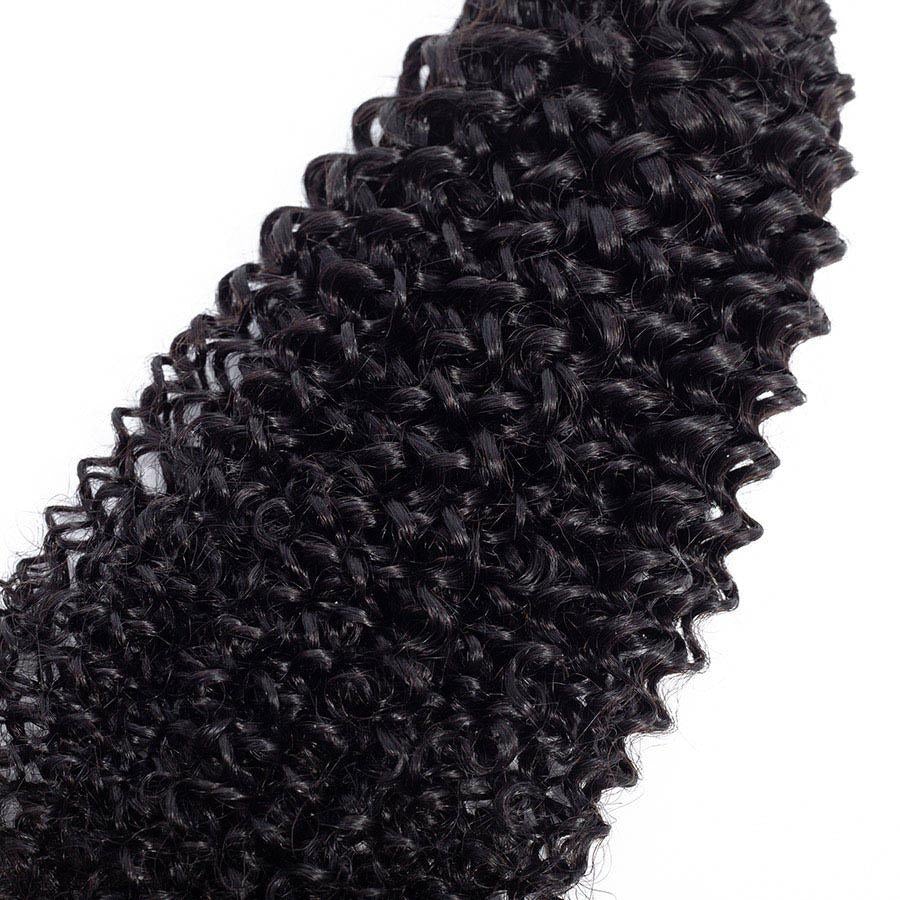 VSHOW HAIR Premium 9A Peruvian Human Virgin Hair Kinky Curly Natural Black 4 Bundles Deal - Image 6