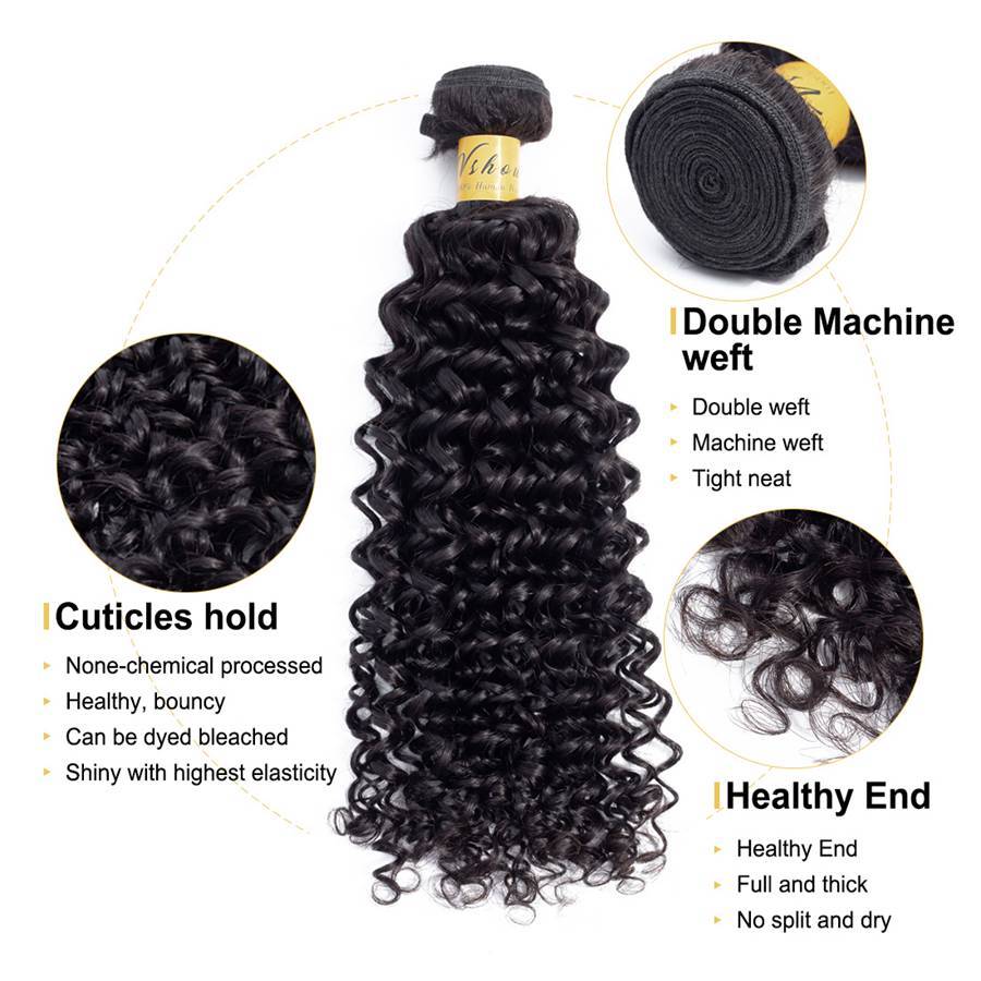 VSHOW HAIR Premium 9A Indian Virgin Human Hair Water Wave 3 or 4 Bundles with Closure - Image 5