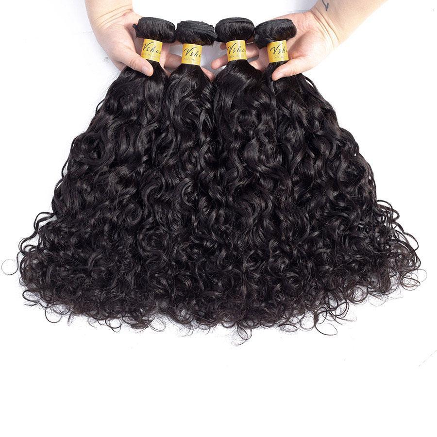 VSHOW HAIR Premium 9A Indian Virgin Human Hair Natural Wave 3 or 4 Bundles with Closure Popular Sizes - Image 3
