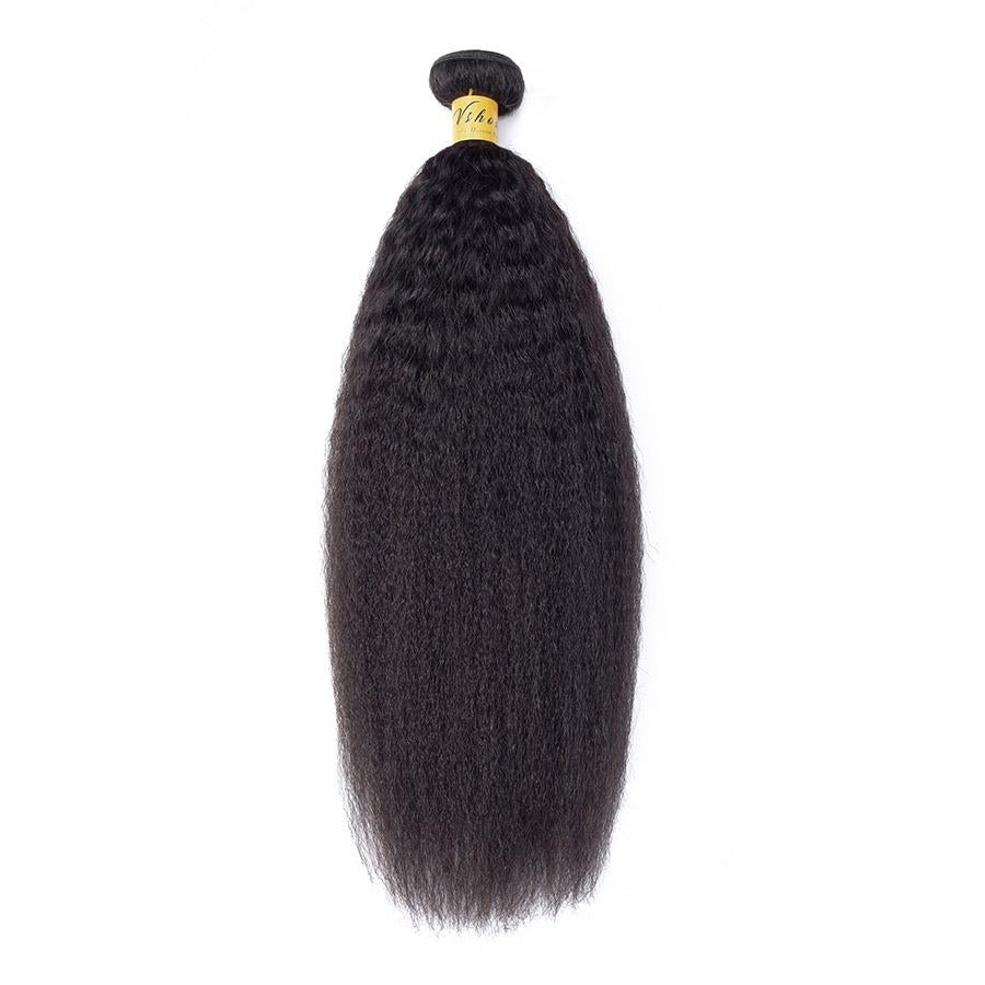 VSHOW HAIR Premium 9A Malaysian Human Virgin Hair YaKi Natural Black 3 Bundles Deal - Image 3
