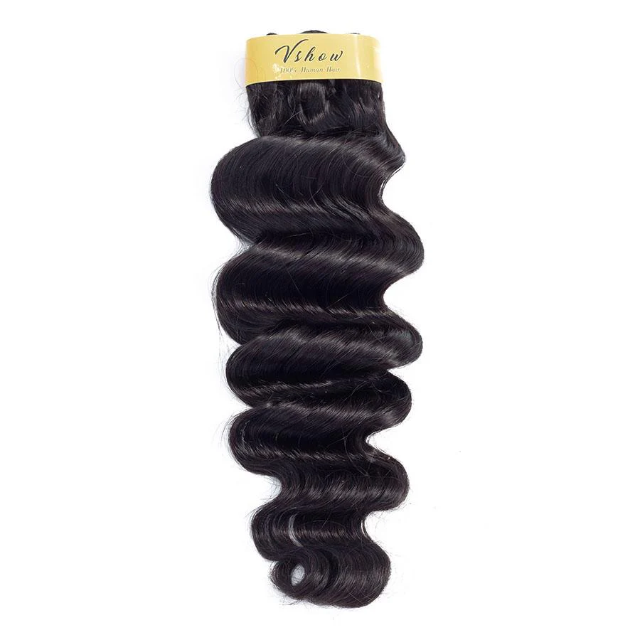 VSHOW HAIR Premium 9A Peruvian Virgin Human Hair Loose Deep Wave 3 or 4 Bundles with Closure Popular Sizes - Image 5
